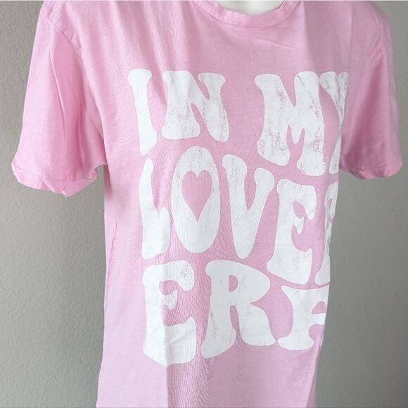 Altar'd State Lover Era Oversized Pink Graphic T-Shirt - Picture 2 of 6